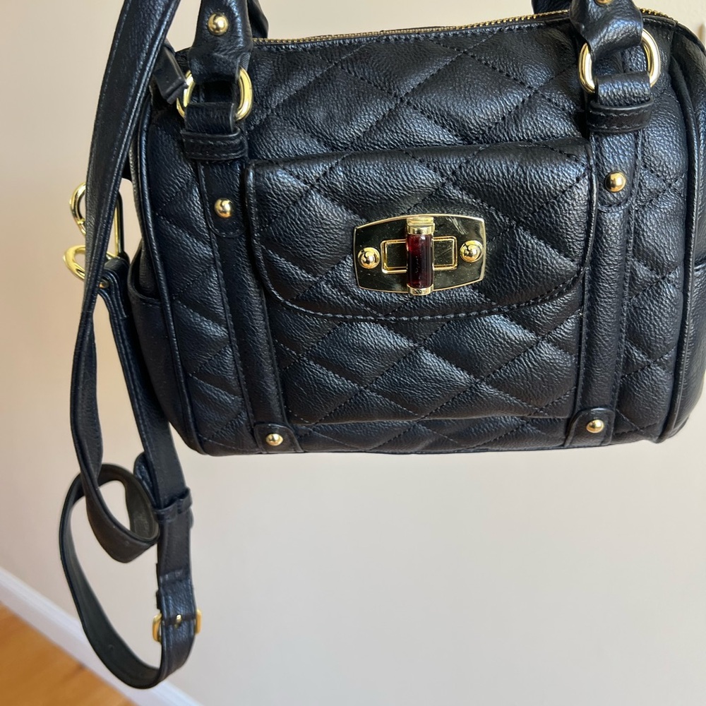 Black Quilted Leather Handbag